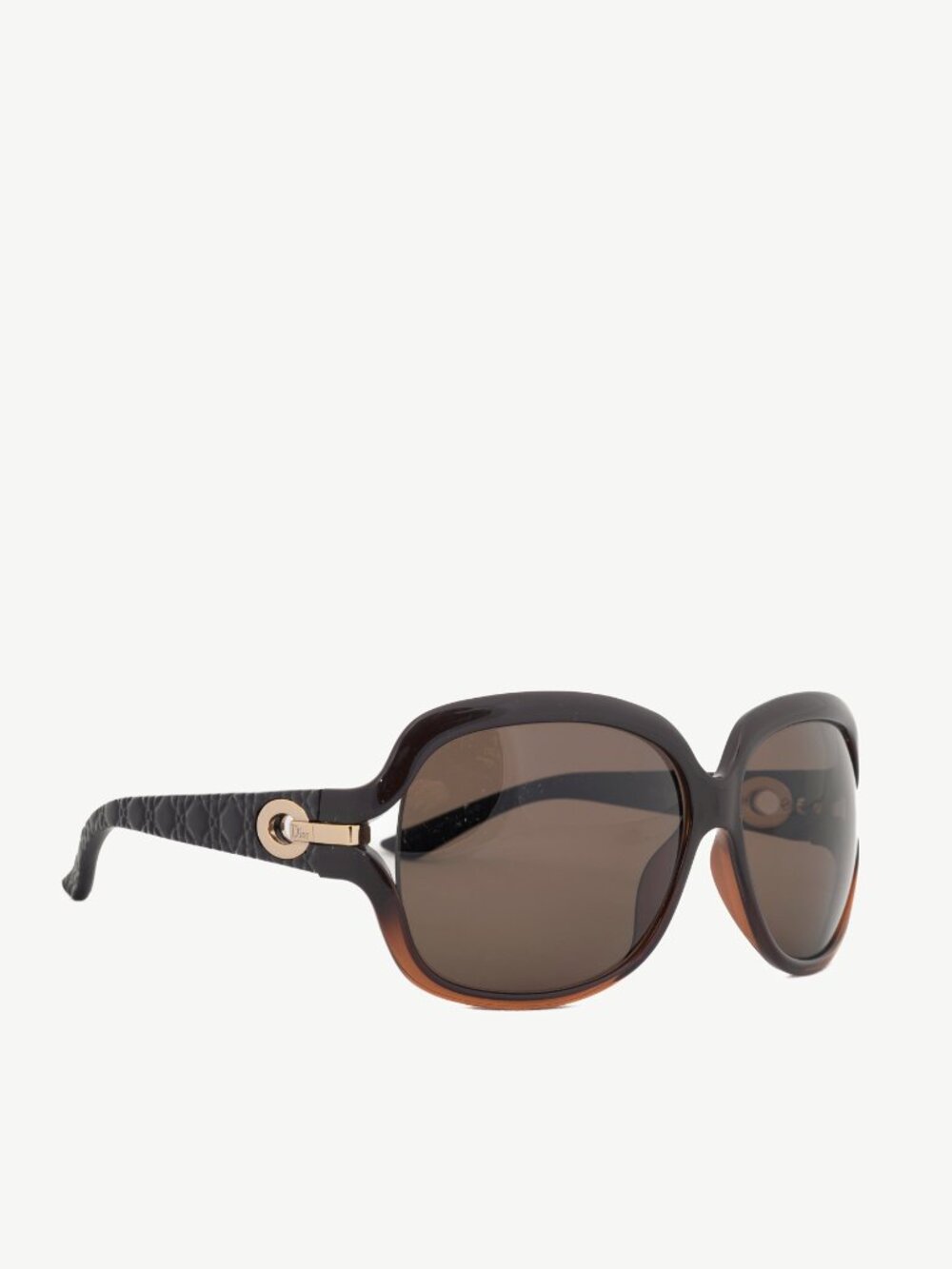 Christian Dior MyLadyDior7 Brown Cannage Oversized Square Sunglasses